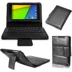 Δερμάτινη Θήκη Bluetoth με Πληκτρολόγιο για το Asus Google Nexus 7 2013 FHD 2nd Μαύρη OEM