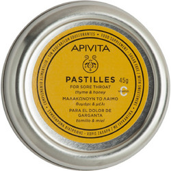 Apivita Pastilles Καραμέλες για Ερεθισμένο Λαιμό & Πονόλαιμο Μέλι & Θυμάρι 45gr