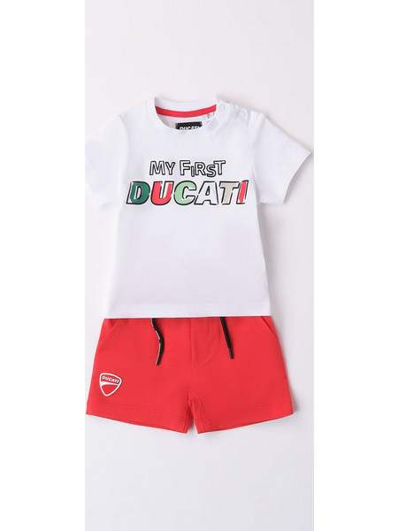 Ducati Παιδικό Σετ για Αγόρι Καλοκαιρινό Λευκό Κόκκινο G8652