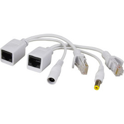 PULSAR σετ μετατροπείς PoE τύπου RJ45 και 2.1/5.5 P-POE1, λευκό