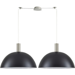 Home Lighting Κρεμαστό Φωτιστικό Οροφής Δίφωτο E27 Μαύρο SE21-NM-4-NM2-MS50 77-8413