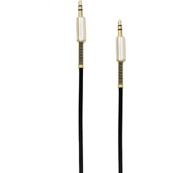 Καλώδιο Ήχου AUX Jack 3.5mm σε Jack 3.5mm Gold Plated Stereo 1.5m Treqa AUX-102 Μαύρο
