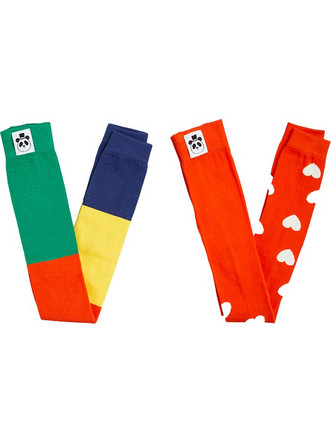 MINI RODINI Hearts 2-pack leggings (2426012600 TYPE) Multicolor Κορίτσι Collection FW24-25