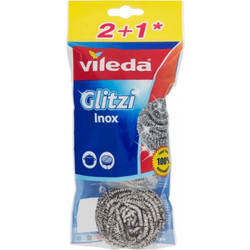 Vileda Glitzi Inox Συρμάτινα Σφουγγάρια Γενικής Χρήσης 3 Τεμάχια