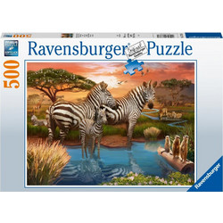 Puzzle Ravensburger Zebras In Sunset 500 Κομμάτια