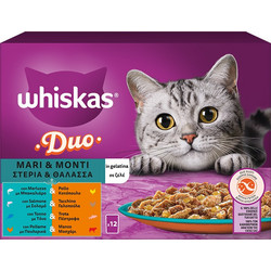 Whiskas Duo Adult with Meat & Fish in Jelly 12x85gr