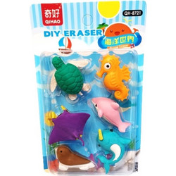Σετάκι με γόμες για μολύβι με ζωάκια DIY erasers