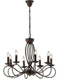 Luce Πολυέλαιος 8xE14 με Κεράκια Χάλκινος I-GINEVRA-8 8031414870271