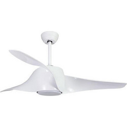 Eurolamp 300-25048 Ανεμιστήρας Οροφής 132cm 35W με Φως & Τηλεχειριστήριο Λευκός