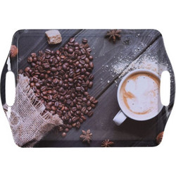 Δίσκος Σερβιρίσματος Μελαμίνης Coffee Beans 45x30cm