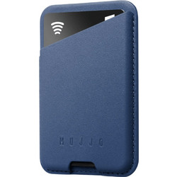 Mujjo Full Leather Magnetic Wallet - Universal Δερμάτινο MagSafe Πορτοφόλι / Θήκη για Κάρτες - Monaco Blue (MUJJO-WA-001-BL)