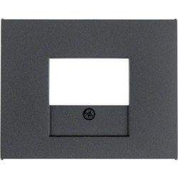 Πλακίδιο Πρίζας Ηχείων/USB Ανθρακί Ματ Berker K.1 10357006 Hager-10357006-Ανθρακί 10357006