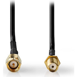 NEDIS CSGL02010BK10 Kαλώδιο SMA αρσ. - SMA θηλ. με επίχρυσα βύσματα, 1.00m