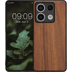 Σκληρή Ξύλινη Θήκη με TPU Bumper - Xiaomi Redmi Note 13 5G - KWmobile Wood Case with TPU Bumper - Walnut / Brown (KWM000020LO001C)