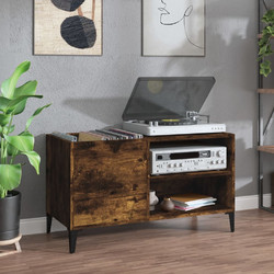 vidaXL Δισκοθήκη Καπνιστή Δρυς 84,5x38x48 εκ. από Επεξεργασμένο Ξύλο 831954