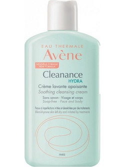 Avene Cleanance Hydra Creme Lavante Apaisante Ενυδατική Κρέμα Καθαρισμού Προσώπου για Ακμή 200ml