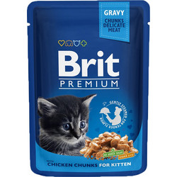 Brit Premium By Nature Kitten with Chicken Chunks in Gravy 100gr