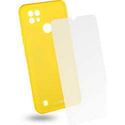 EGOBOO backcover for Realme C21, Lime + Tempered Glass