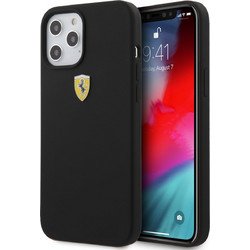 Ferrari On Track Collection Back Cover with Microfiber Black (iPhone 12 Pro Max)