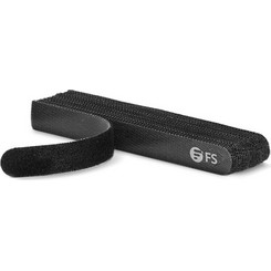 FS CMCT-5.12LHLB,25pcs/Bag 5.12in.L x 0.59in.W Hook and Loop Cable Ties, Pre-Cut Design, Self-bundling, Black