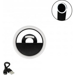 Επαναφορτιζόμενο LED selfie ring για κινητό με ψυχρό λευκό φωτισμό OEM