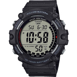 Casio Standard Ψηφιακό Ανδρικό Ρολόι Χρονογράφος με Μαύρο Καουτσούκ Λουράκι AE-1500WH-1AVEF