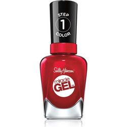 Sally Hansen Miracle Gel Step1 680 Rhapsody Red Gloss Βερνίκι Νυχιών Μακράς Διαρκείας Quick Dry 14.7ml