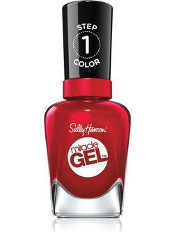Sally Hansen Miracle Gel Step1 680 Rhapsody Red Gloss Βερνίκι Νυχιών Μακράς Διαρκείας Quick Dry 14.7ml