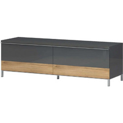 PoliHome Έπιπλο Τηλεόρασης Ξύλινο Γκρι Μ152xΠ45xΥ46cm Agate 2S 161587359