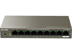 Tenda TEF1109P-8-63W Unmanaged L2 Switch με 9 Θύρες Ethernet 100Mbps