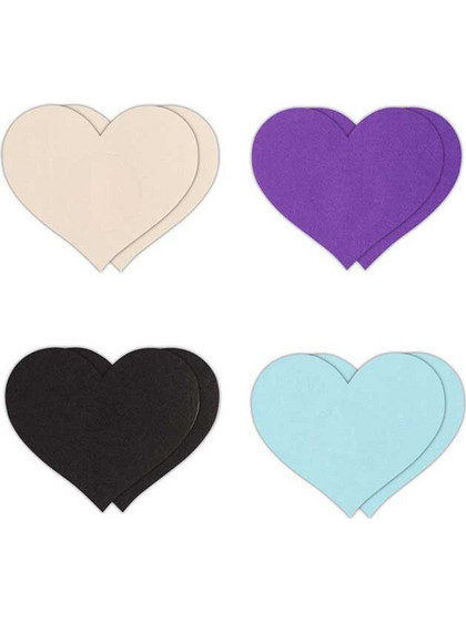 Heart 4 Colors B (4 Pairs) Pretty Pasties NS Novelties