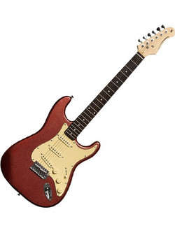 Stagg SES-30 Ηλεκτρική Κιθάρα ST Style με SSS Μαγνήτες και Ταστιέρα Rosewood Candy Apple Red