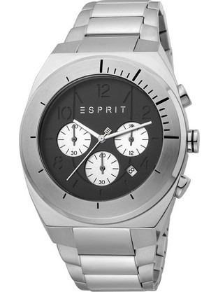 Esprit Ανδρικό Ρολόι Χρονογράφος με Ασημί Μεταλλικό Μπρασελέ ES1G157M0065