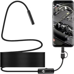 Ψηφιακή Κάμερα Ενδοσκόπιο 5m USB-A, Micro, Type-C IP67 Andowl Q-NK40 - Μαύρο