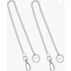 Key Chain Trousers Stainless Steel 44 cm Long with Carabiner Hook and Key Ring Pack of 2