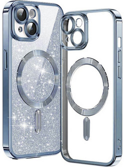 Techsuit Luxury Glitter MagSafe Θήκη Back Cover Light Blue (iPhone 14)