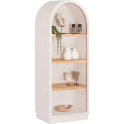 ΡΑΦΙΕΡΑ ΣΕΙΡΑ SANTORINI HM18044 MDF ΥΠΟΛΕΥΚΟ-ΡΑΦΙΑ ΞΥΛΟ ΕΛΑΤΟΥ ΦΥΣΙΚΟ 80x38x188,5Υεκ
