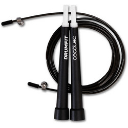 CECOTEC Επαγγελματικό Σχοινάκι DrumFit Speed Rope από Ατσάλι με Εργονομικές Λαβές για Προπονήσεις Υψηλής Έντασης, Ρυθμιζόμενο, 300 εκ. με Σύστημα SmoothBearing 360o CEC-07130