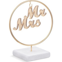 Μπομπονιέρα Γάμου Μαρμάρινη βάση με plexi Mr & Mrs 1192497