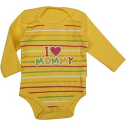 Κορμάκι Βρεφικό I Love Mommy Με Μακρύ Μανίκι R2140 - ΚΙΤΡΙΝΟ