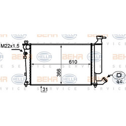 Hella Ψυγείο, Ψύξη Κινητήρα - 8MK 376 717-171