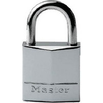 Master Lock Λουκέτο μπρούτζινο επινικελωμένο με λαιμό Inox 40mm (640140112)