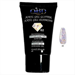 QBD 02 Diamond Glitter Acrygel 15ml