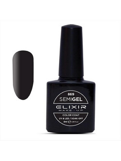 Elixir Semigel 869 Black Lust Ημιμόνιμο Βερνίκι Νυχιών 8ml