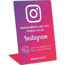 POWERTECH NFC επιτραπέζιο stand Follow us on Instagram PT-1405