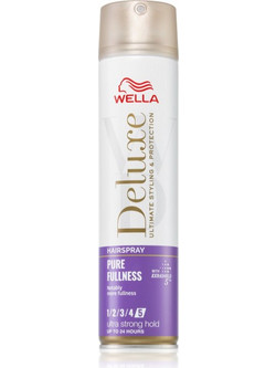Wella Deluxe Pure Fullness Λακ Μαλλιών για Λάμψη Πολύ Δυνατό Κράτημα 250ml