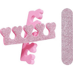 Διαχωριστικά Δαχτύλων Glitter Heart Shape & Λίμα