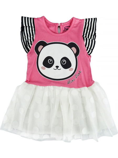 Mini Pink αμάνικο φορεματάκι Baby Panda