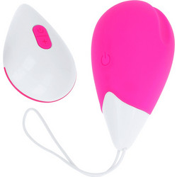 Ohmama Textured Vibrating Egg Δονητής Egg για Ζευγάρια με Τηλεχειριστήριο Ροζ Λευκός