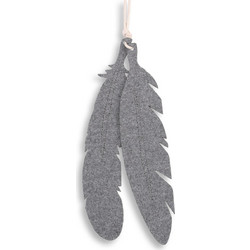 Διακοσμητικά Φτερά από Τσόχα - 2pcs - gray